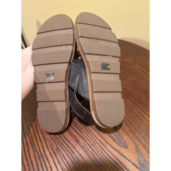 Sorel Women's Torpeda Ankle Strap Sandal size 6.5  black - Picture 6 of 6